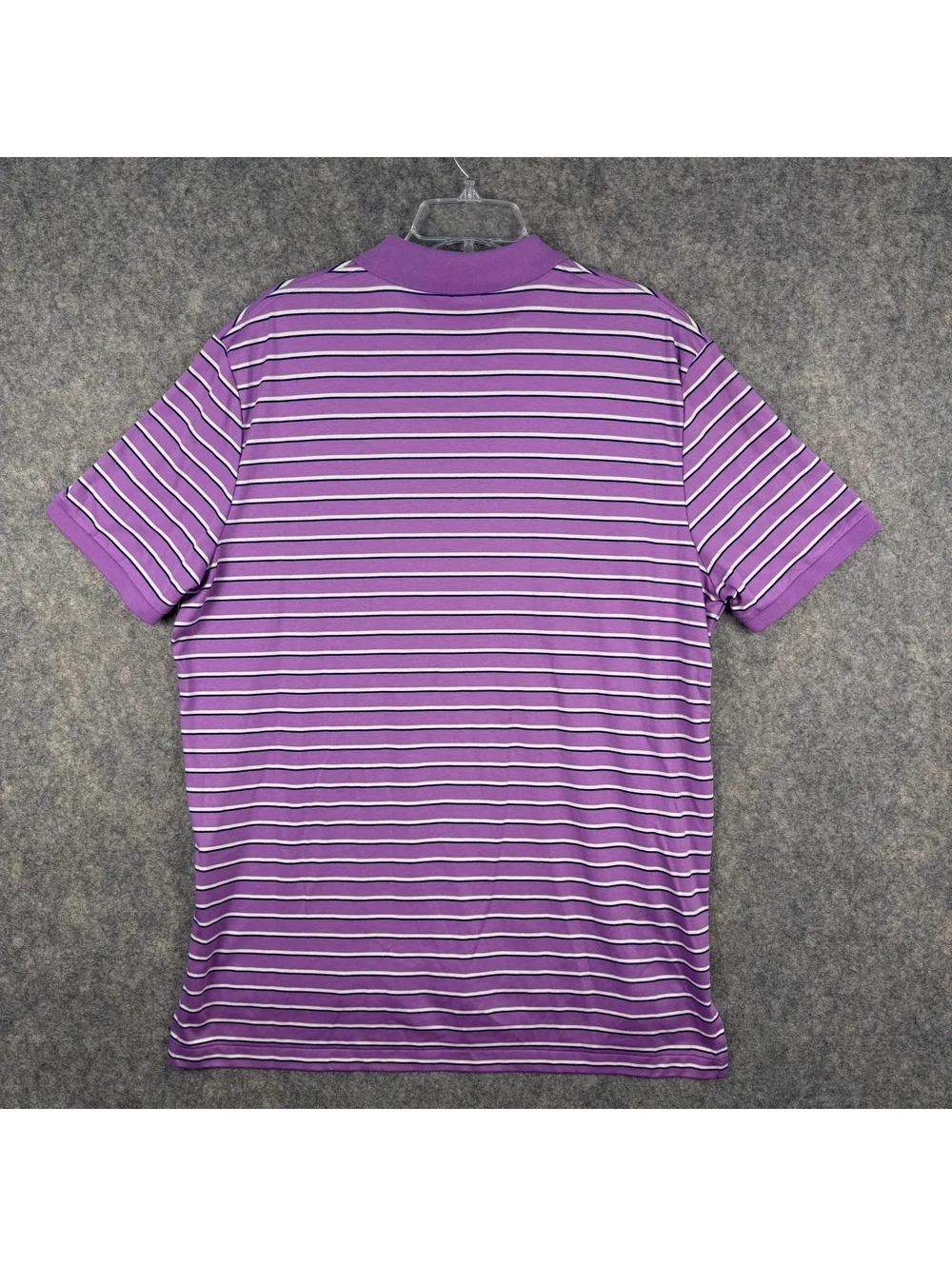 Polo Ralph Lauren Pima Soft Touch Polo Shirt Violet Navy Blue Stripe Size XL 761